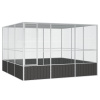 Klietka pre vtáky antracit 302,5x324,5x211,5cm pozinkovaná oceľ-ForU-171550