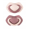 Canpol Set symetrických silikon cumlíkov 2 ks Pure Color Pink