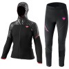 Komplet DYNAFIT Trail Reflective Wind Jacket W Black + DYNAFIT Alpine Warm Pants W Black