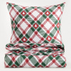 ADYGA kockovaná prikrývka z mikrovlákna 220x200 + 2*70x80 cm 758737