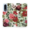 Flipové pouzdro Mobiwear - OnePlus Nord 5 - MD06P Růže a květy na světle zelené (Knížkové flip pouzdro, obal, kryt na mobil OnePlus Nord 5 - MD06P Růže a květy na světle zelené, materiál Umělá kůže +
