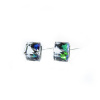 Náušnice swarovski elements kocky 8 mm zelené CRYSTAL Vitrail Medium – napichovačky