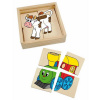 Woody Minipuzzle Mašinka, 4 ks