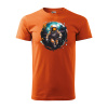 Sablio Tričko s potlačou Astronaut 1 - oranžové 2XL