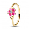 PANDORA Disney pozlátený prsteň s kvetom Vaiana 163844C01