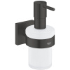 GROHE Start Cube dávkovač tekutého mydla s držiakom, matná čierna, 410982430
