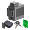 Samonivelačná 3D krížová laserová vodováha 360 HOTO QWFGJ002 (±3mm/10m 5200mAh)