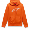 mikina AGELESS II FLEECE, ALPINESTARS (oranžová/bílá, vel. XL)