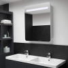 vidaXL LED kúpeľňová zrkadlová skrinka 68x9x80 cm - Biela - 172085-106364