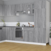 zahrada-XL Závesná sklenená skrinka “Lyon” sivý dub 60x31x60 cm 815121