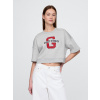 GAP Oversize crop sweatshirt VintageSoft Americana - Women's šedá XL GAP 1200140557405