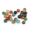 Achát multicolor dofarbený, minerálne korálky Ø8 mm - achát multicolor (48 ks)