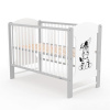 Detská postieľka New Baby ELSA Zebra bielo-sivá