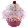 Dekorácia MagicHome Vianoce Candy Line, mafin, ružový, závesný, 7x7x11 cm