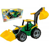 Traktor s lyžicou a bagrom plastový zeleno-žltý 65cm v krabici od 3 rokov