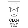 etikety RAYFILM CD04 118/41 univerzálne zelené R0120CD04A (100 list./A4) (R0120.CD04A)