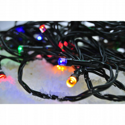 Solight LED vonkajšia vánočná reťaz 200 LED 20m prívod 5m 8 funkcií časovač IP44 viacfarebný