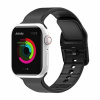 AppleKing jednofarebný silikónový remienok pre Apple Watch 42mm / 41mm / 40mm / 38mm - čierny - možnosť vrátiť tovar ZADARMO do 30tich dní