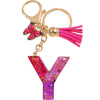 Kľúčenka Abeceda Y/Ružová/Motýľ