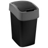 Curver PACIFIC FLIP BIN 9 l čierno/šedý, na odpad