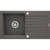 Granitový drez s odkvapkávačom ZORBA 760 do skrinky šírka 50 cm, metalický antracit