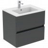Ideal Standard Eurovit+ skrinka s 2 zásuvkami pod umývadlo 60x44 cm sivý lesk R0259TI