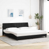 Rám postele bez matrace černý 200 x 200 cm textil Černý 3310484