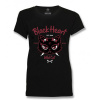 Dámské Triko BLACK HEART WILD CAT Barva: Černá, Velikost: XL - M - doprava zdarma