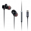 Panasonic RP-TCM225 sluchátka do uší USB-C (10mm meniče, vstavaný mikrofón a diaľkové ovládanie, kábel 1.2, 3 veľkosti), černá
