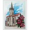 Prešov a kvety - Ľudo Ševčík, originálny, ručne maľovany obraz M (do veľkosti 65x65cm) Viac farieb