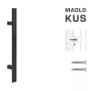 MPkovania FT - MADLO kód K41S 40x10 mm ST ks Rozteč madla: 400 mm, Rozmer profilu madla: 40x10 mm, Dĺžka: 600 mm