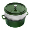 Staub Cocotte okrúhly hrniec s vložkou na varenie v pare 26 cm/5,2 l bazalka, 1133885