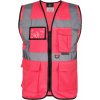 Korntex Berlin Multifunkčná reflexná vesta na zips KX802 Neon Pink