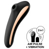 Satisfyer Dual Kiss - dobíjateľný vaginálny a klitorálny vibrátor (čierny)