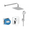Ideal Standard CeraPlan Sprchový set s batériou pod omietku, s telesom, 3 prúdy, 30x20 cm, chróm BD195AA