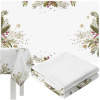 Vianočný obrus na stôl RUHHY, odolný voči škvrnám, biely, 140x220cm