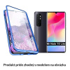Luxria Double Glass Magnetic - Modré presklené magnetické púzdro pre Xiaomi Pre Xiaomi: Mi Note 10 Lite
