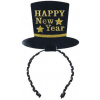 Čelenka klobúčik - zlatý - HAPPY New Year - Silvester