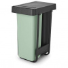 Brabantia Zabudovaný odpadkový kôš SORT & GO 2 x 30 l, tmavo sivá / nefritovo zelená, plast