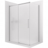 CERANO - Sprchovací kút Lantono - ľavá - 8 mm - Soft-Close - chróm, mliečne sklo - 150x90 cm - posuvný