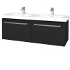 Dreja Umývadlová skrinka BIG INN SZZ2 125 - L03 Antracit vysoký lesk / Úchytka T03 / L03 Antracit vysoký lesk