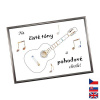 Rámček na darovanie peňazí - Gitara, Nápis slovensky, Rámik 914 - antracitová