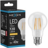 Mexen Vintis Žiarovka filament LED E27, A60, 6W, Teplá - 2200K, 720 lm, číra - L150-E27-0622-00