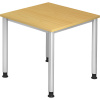 Písací stôl ,š x h 800 x 800 mm, 4 nohy z kruhovej rúrky