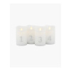 Adventné LED sviečky Sara White Silver - set 4 ks