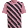 adidas teamwear Detský futbalový dres adidas Entrada 22 Graphic Jersey ružovo-čierny HC2632 Veľkosť: 128 cm