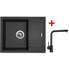 Sinks LINEA 600 Metalblack + Elka čierna matná