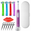 Kefka Oral-b Junior Pro Fialová + 4 x náhradná hlavica EB-10A Color +