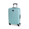 Obal na cestovný kufor BERTOO - tyrkysová/bodky L
