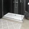 vidaXL Obdĺžniková sprchová vanička z ABS biela 70x120 cm - Biela - 147453-96723